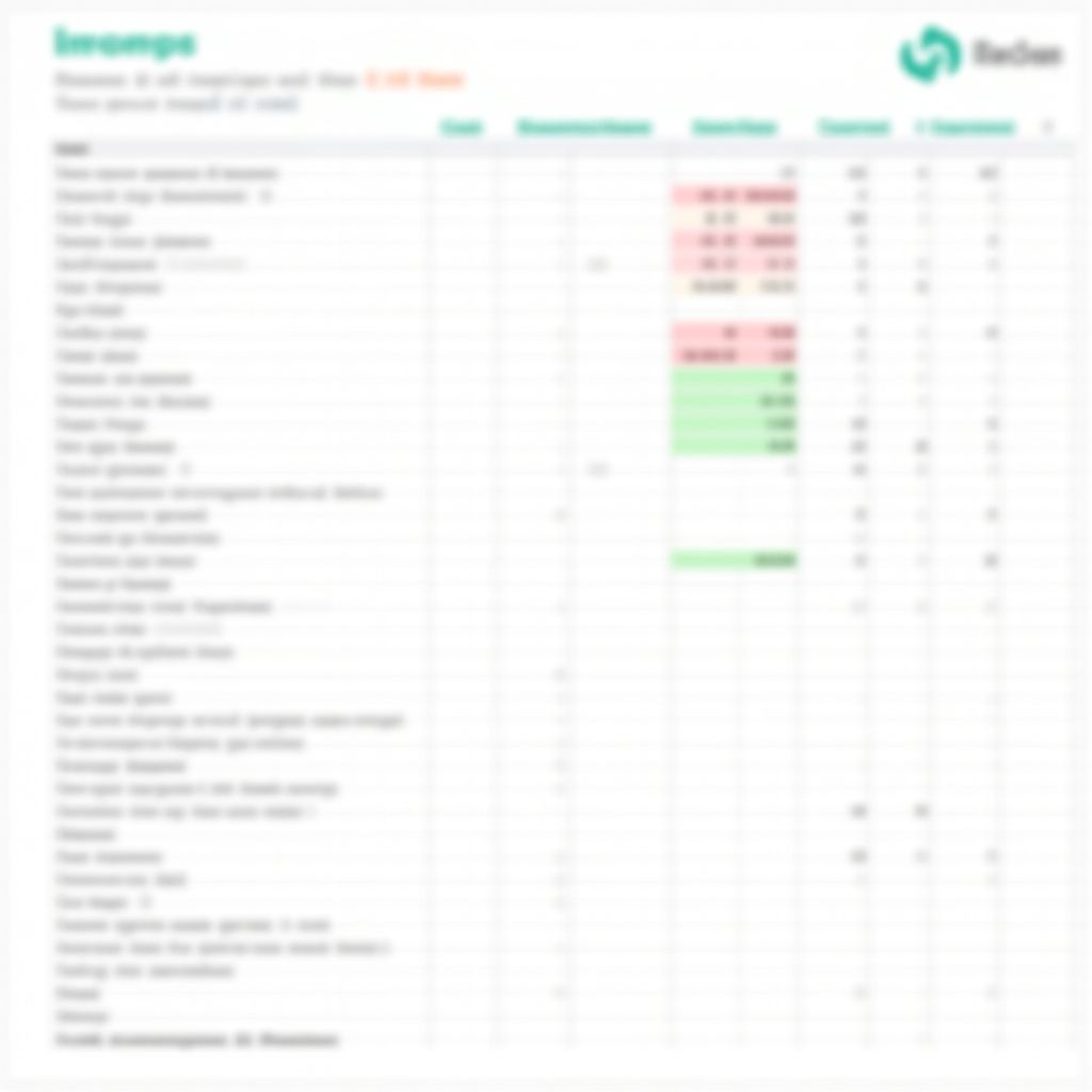 Income tracking template